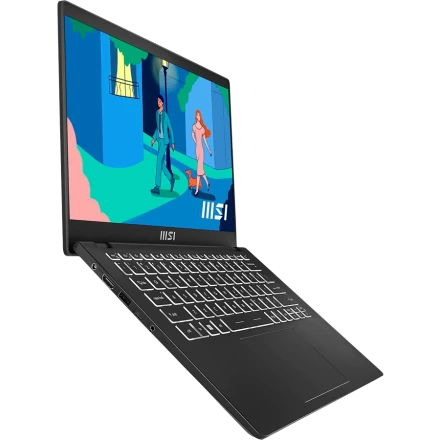 MSI Modern 14, 14" 1920x1080, AMD Ryzen 7 7000 Series, AMD Radeon, 16 GB, Black / 512GB SSD