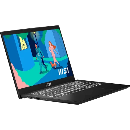 MSI Modern 14, 14" 1920x1080, AMD Ryzen 7 7000 Series, AMD Radeon, 16 GB, Black / 512GB SSD