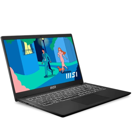 MSI Modern 15, 15", AMD Ryzen 7 7000 Series, 16 GB, Black / 512GB SSD