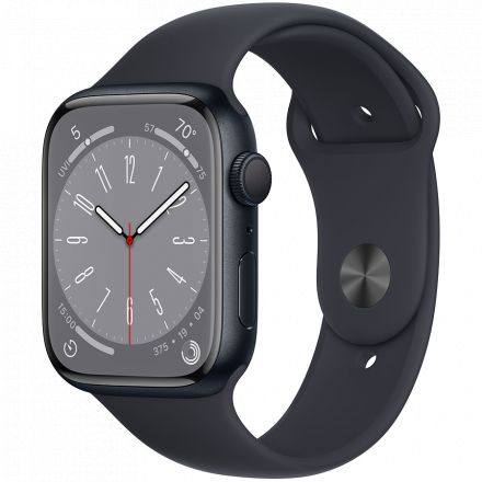 Apple Watch Series 8 GPS, 45mm, Midnight, Midnight Sport Band в Шостці