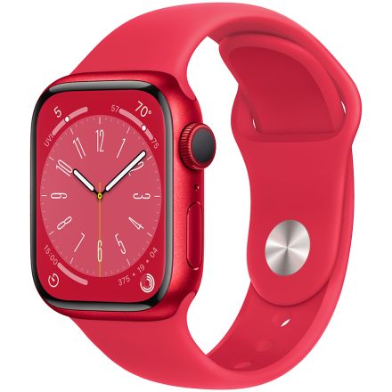 Apple Watch Series 8 GPS, 41мм, (PRODUCT)RED, Спортивный ремешок PRODUCT(RED)