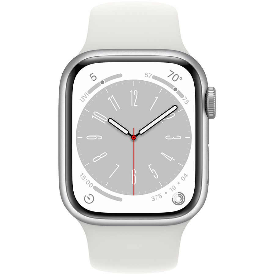Смарт годинник Apple Watch Series 8 GPS 41mm Silver Aluminium Case with White Sport Band - Regular,Model A2770 Б\В