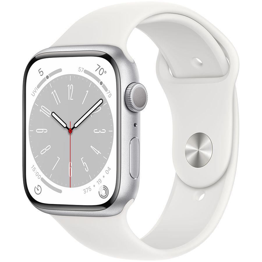 Купити Apple Watch Series 8 GPS, 45mm, Silver, Спортивний ремінець