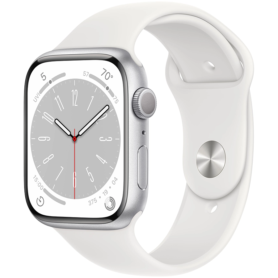 Купити Apple Watch Series 8 GPS, 45mm, Silver, Спортивний ремінець