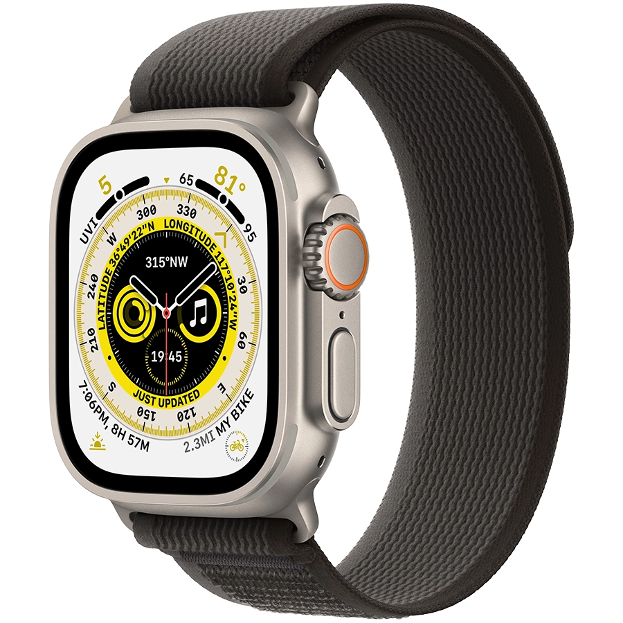 Apple Watch Ultra GPS + Cellular, 49мм, Natural, Black/Gray Trail Loop, M/L