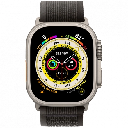 Apple Watch Ultra GPS + Cellular, 49мм, Natural, Black/Gray Trail Loop, M/L