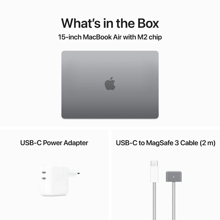 MacBook Air 15.3" Apple M2 (8C CPU/10C GPU), 8 ГБ, 256 ГБ, Серый космос
