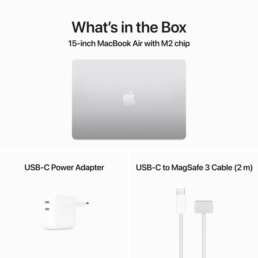 MacBook Air 15.3" Apple M2 (8C CPU/10C GPU), 8 GB, 256 GB, Silver