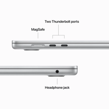MacBook Air 15.3" Apple M2 (8C CPU/10C GPU), 8 GB, 256 GB, Silver