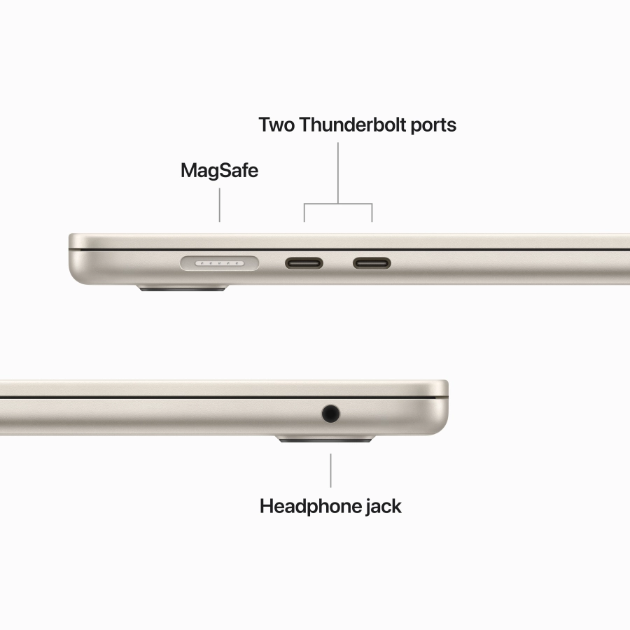 MacBook Air 15.3" Apple M2 (8C CPU/10C GPU), 8 ГБ, 256 ГБ, Сияющая звезда