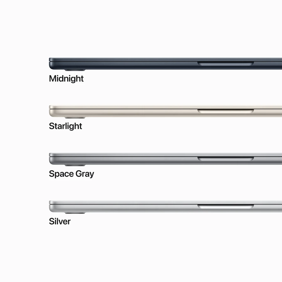 MacBook Air 15.3" Apple M2 (8C CPU/10C GPU), 8 ГБ, 256 ГБ, Тёмная ночь