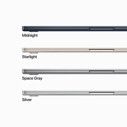 MacBook Air 15.3" Apple M2 (8C CPU/10C GPU), 8 ГБ, 256 ГБ, Тёмная ночь