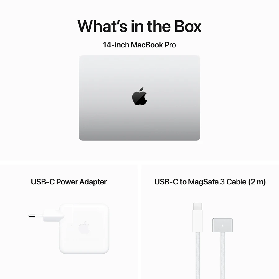 MacBook Pro 14.2" Apple M3 (8C CPU/10C GPU), 8 GB, 512 GB, Silver