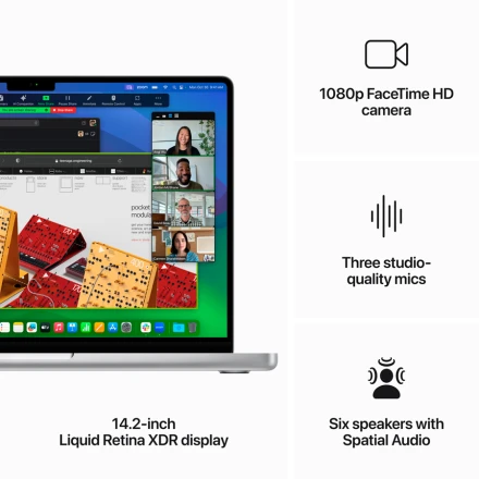 MacBook Pro 14.2" Apple M3 (8C CPU/10C GPU), 8 GB, 512 GB, Silver