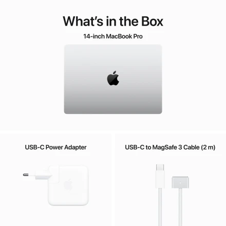 MacBook Pro 14.2" Apple M3 (8C CPU/10C GPU), 8 GB, 512 GB, Silver