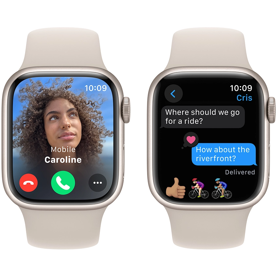 Купить Apple Watch Series 9 GPS, 41мм, Сияющая звезда, Спортивный