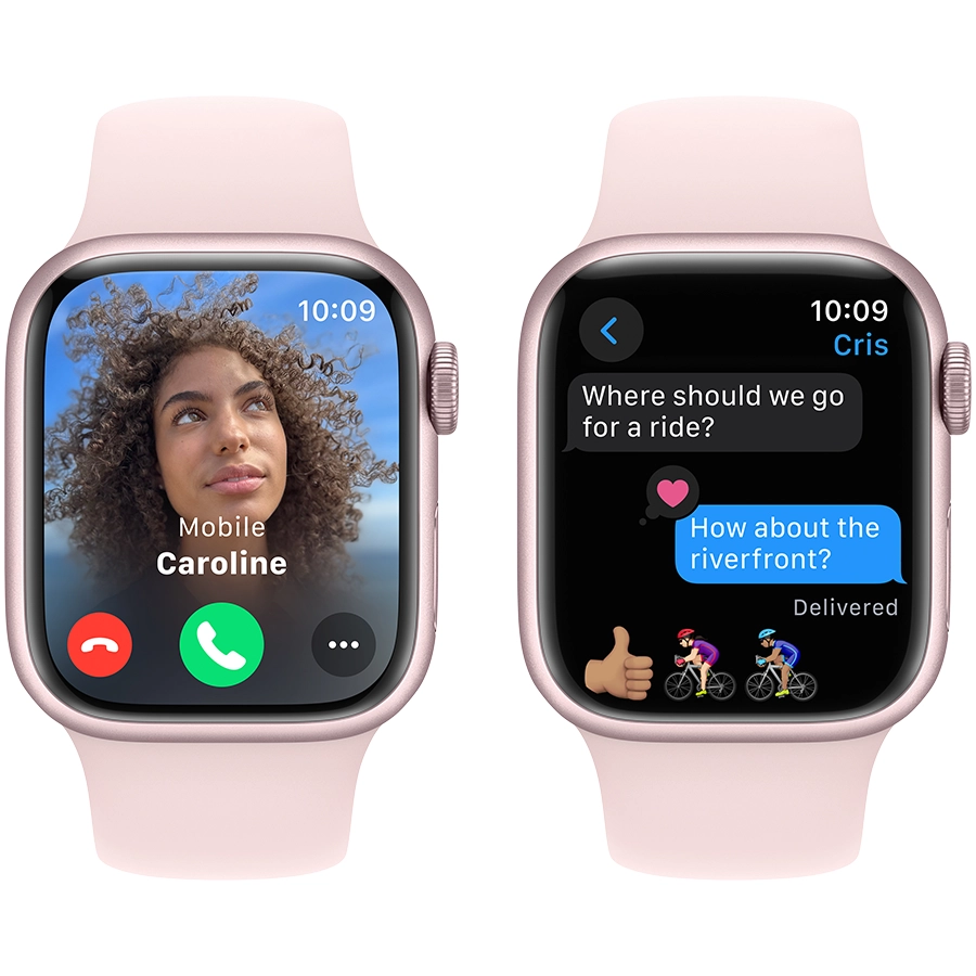 Apple Watch Series 9 GPS, 41mm, Pink, Light Pink Sport Band, M/L
