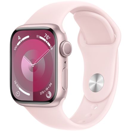 Apple Watch Series 9 GPS, 41mm, Pink, Light Pink Sport Band, M/L