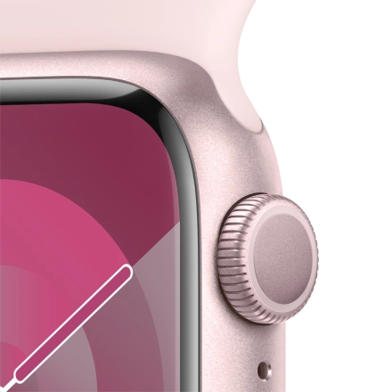 Apple Watch Series 9 GPS, 41mm, Pink, Light Pink Sport Band, M/L