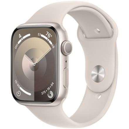 Apple Watch Series 9 GPS, 45mm, Starlight, Starlight Sport Band, M/L