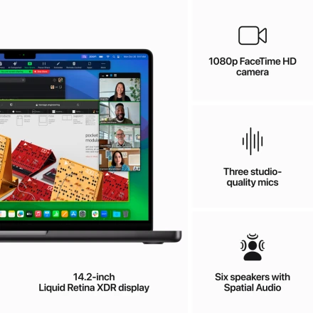 MacBook Pro 14.2" Apple M3 Pro (11C CPU/14C GPU), 18 GB, 512 GB, Space Black