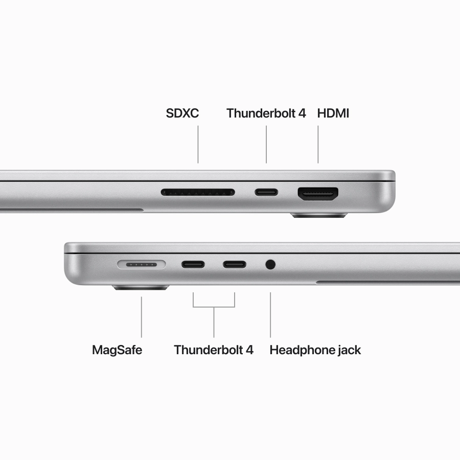 MacBook Pro 14.2" Apple M3 Max (14C CPU/30C GPU), 36 ГБ, 1 ТБ, Серебристый