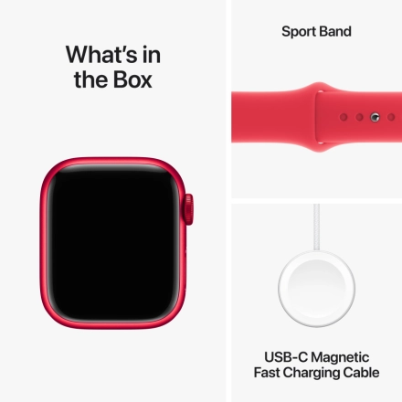 Apple Watch Series 9 GPS, 41mm, (PRODUCT)RED, (PRODUCT)RED Sport Band, M/L