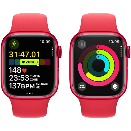 Apple Watch Series 9 GPS, 41mm, (PRODUCT)RED, (PRODUCT)RED Sport Band, M/L