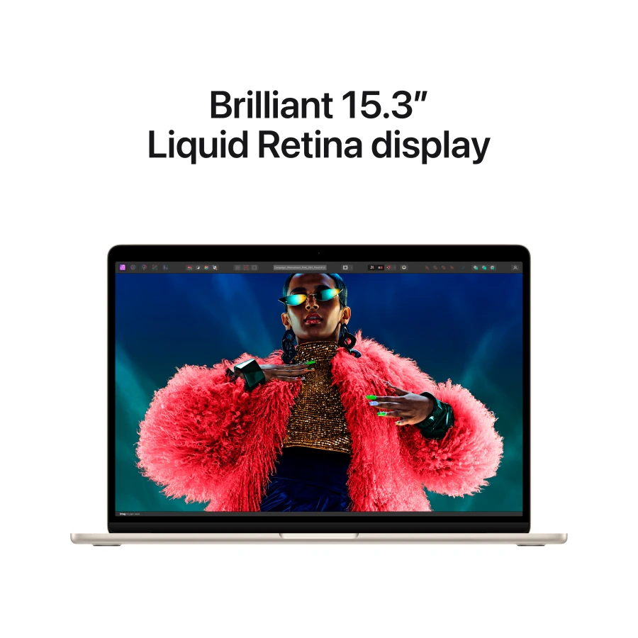 MacBook Air 15.3" Apple M3 (8C CPU/10C GPU), 8 GB, 256 GB, Starlight