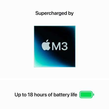 MacBook Air 15.3" Apple M3 (8C CPU/10C GPU), 8 GB, 256 GB, Starlight