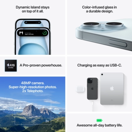 Apple iPhone 15 128 ГБ Синий