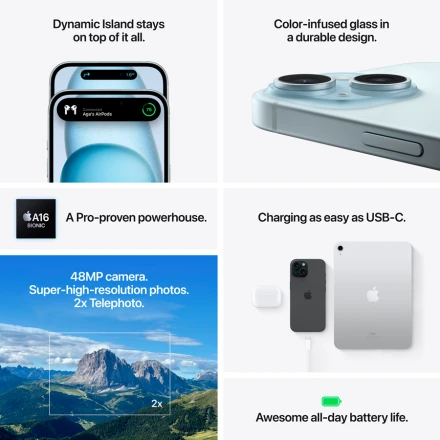 Apple iPhone 15 256 ГБ Желтый
