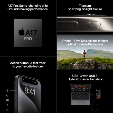 Apple iPhone 15 Pro 256 GB Black Titanium