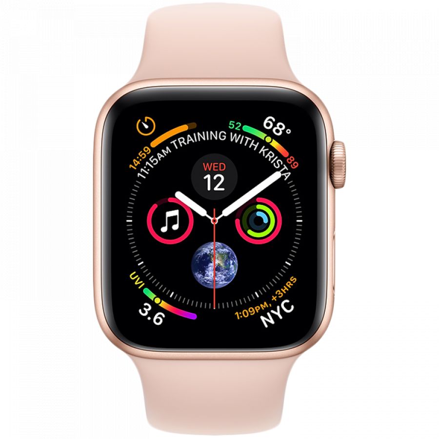 Apple Watch Series 4 GPS 44mm Gold Aluminium Case with Pink Sand Sport Band Model A1978 4275