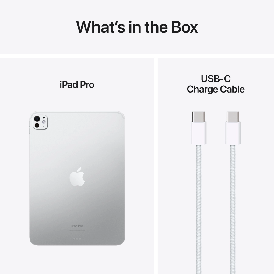 iPad Pro 11 (M4), 256 ГБ, Wi-Fi, Стандартная, Серебристый