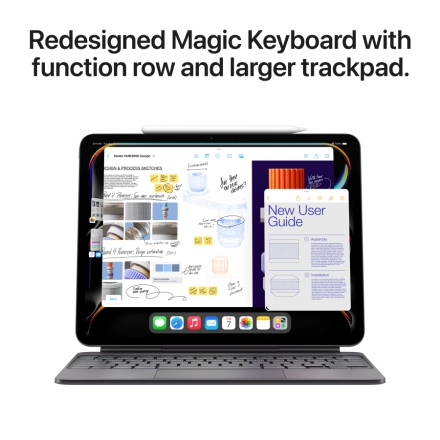 iPad Pro 11 (M4), 256 ГБ, Wi-Fi, Стандартная, Серебристый