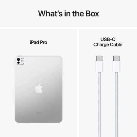 iPad Pro 11 (M4), 256 ГБ, Wi-Fi, Стандартная, Серебристый