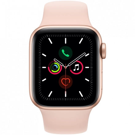 Apple Watch Series 5 GPS, 40мм, Золотой, Cпортивный ремешок цвета «розовый песок»