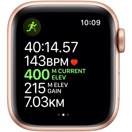 Apple Watch Series 5 GPS, 40мм, Золотой, Cпортивный ремешок цвета «розовый песок»