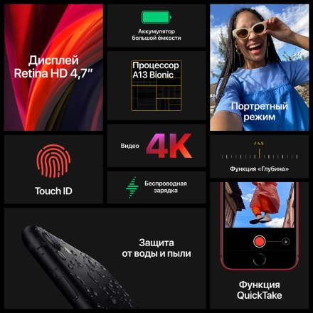 Apple iPhone SE Gen.2 128 ГБ Чёрный