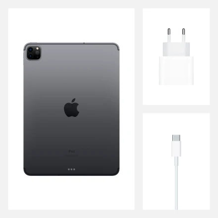 iPad Pro 11 (2nd Gen), 128 ГБ, Wi-Fi+4G, Серый космос