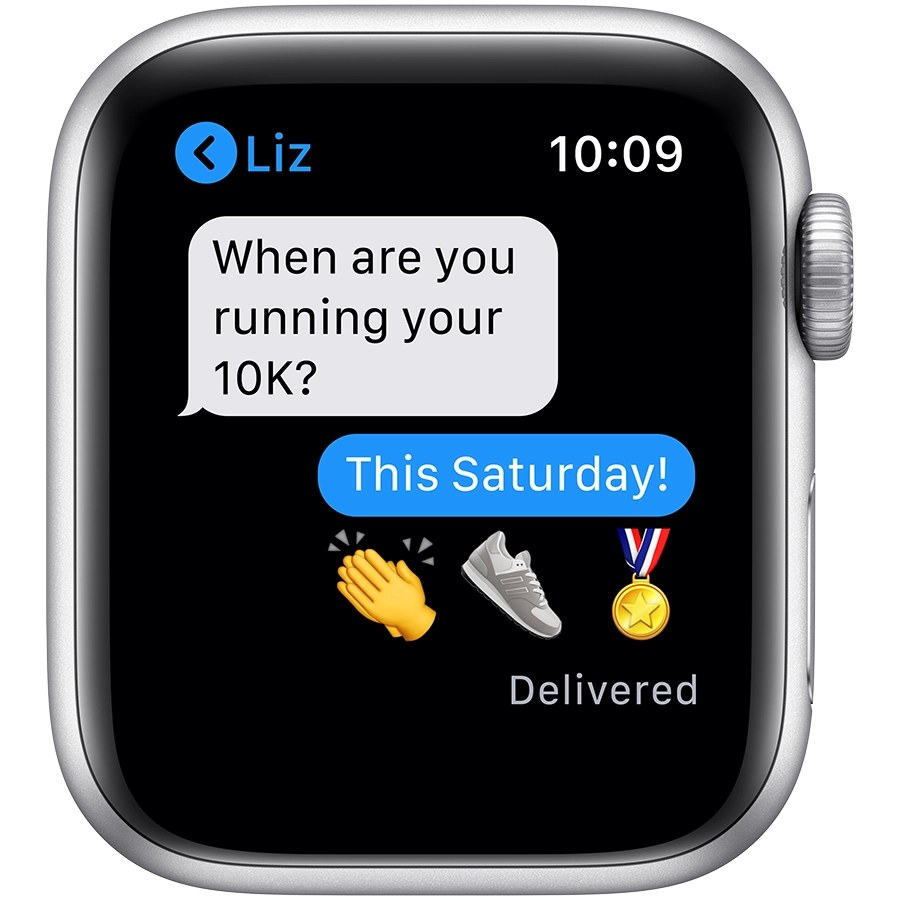 Apple Watch SE GPS, 40mm, Silver, White Sport Band