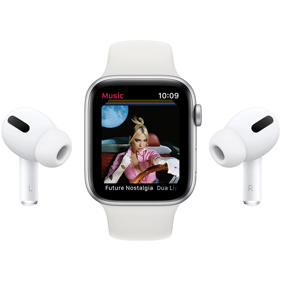 Apple Watch SE GPS, 40mm, Silver, White Sport Band