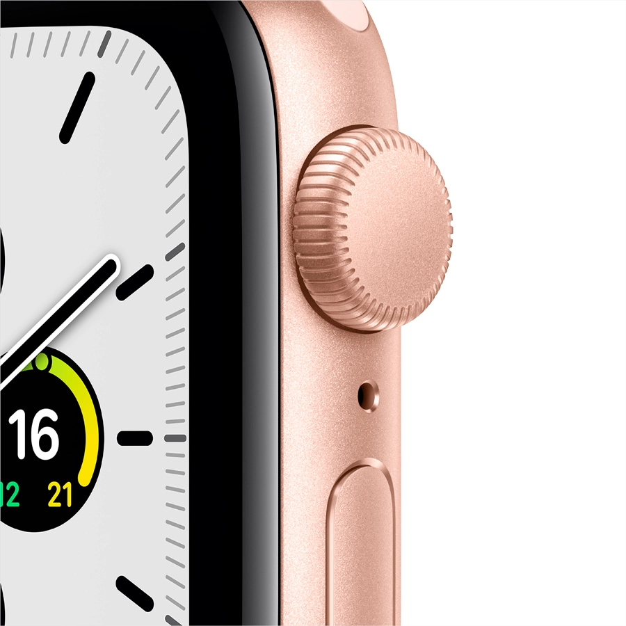 Apple Watch SE GPS, 40мм, Золотой, Cпортивный ремешок цвета «розовый песок»