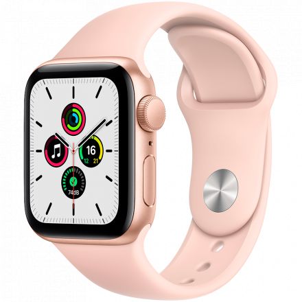 Apple Watch SE GPS, 40mm, Gold, Спортивний ремінець кольору «рожевий пісок» в Коростені