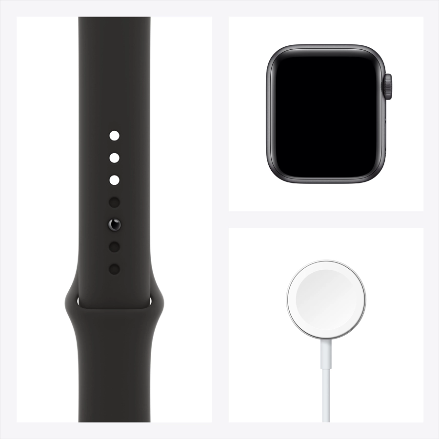 Купить Apple Watch SE GPS, 40мм, Серый космос, Cпортивный ремешок