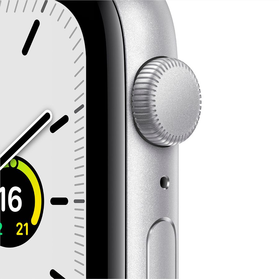 Смарт годинник Apple Watch SE GPS, 44mm, Silver, White Sport Band Б\В
