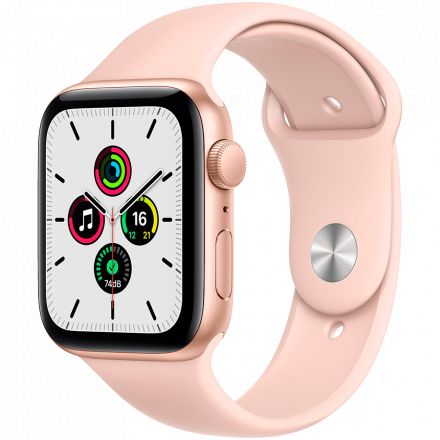 Apple Watch SE GPS, 44mm, Gold, Спортивний ремінець кольору «рожевий пісок» в Бердичеві