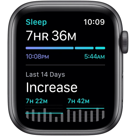 Apple Watch SE GPS, 44мм, Серый космос, Cпортивный ремешок чёрного цвета