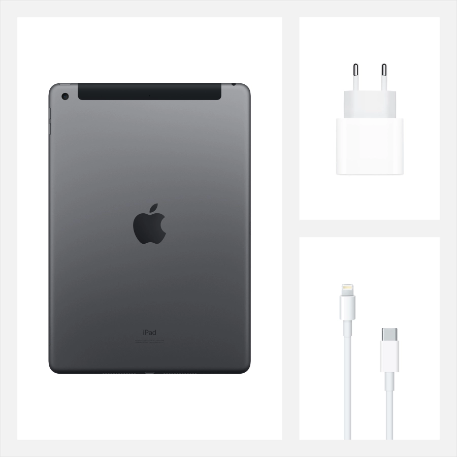 iPad 10.2 (8 Gen), 128 ГБ, Wi-Fi+4G, Серый космос